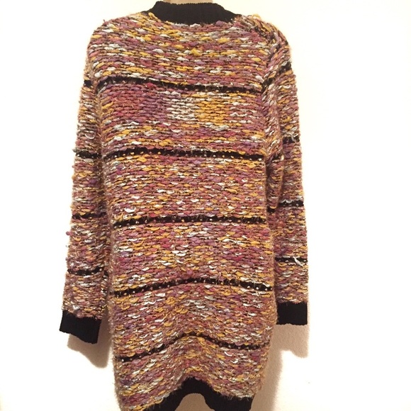 NWT Roseys Open Front Cardigan Sweater Chunky Knit Colorful Small/Medium Duster - Picture 8 of 11